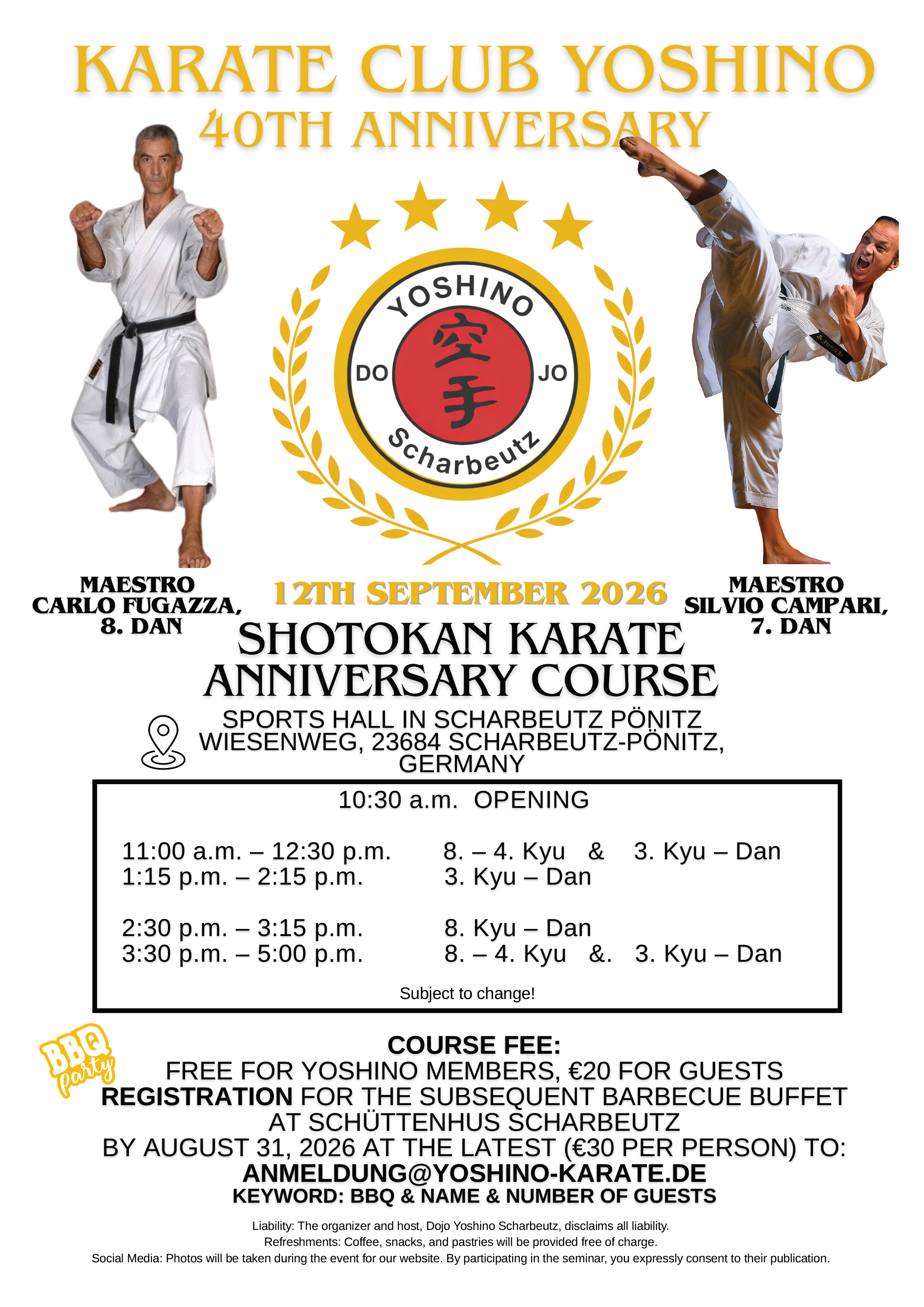 12.09.2026 - YOSHINO ANNIVERSARY - Yoshino Karate